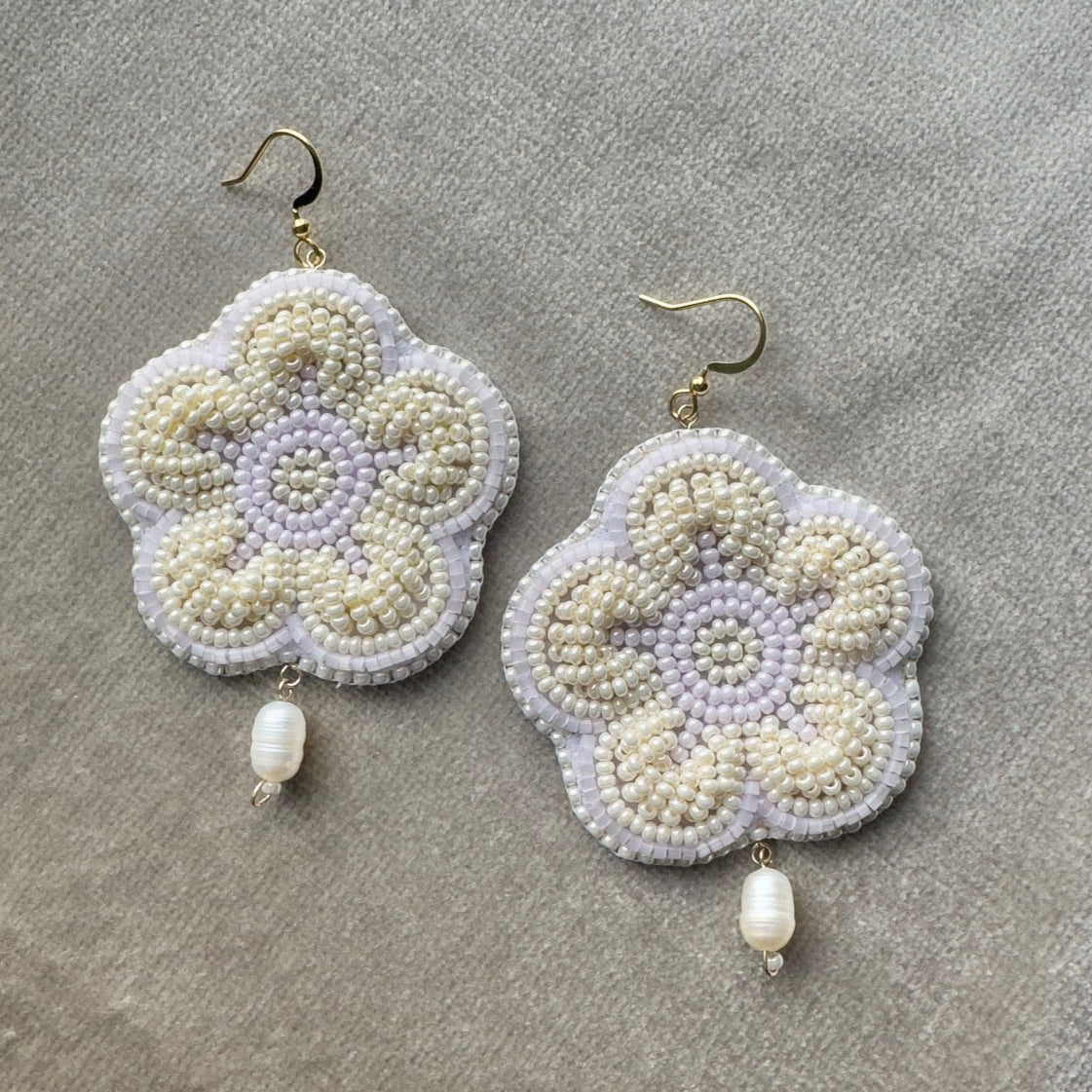 Raised White Flowers